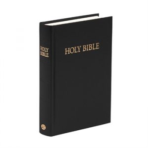 Black hard back small King James Version Bible