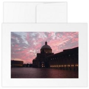 Cards: TMC Reflecting Pool at sunset - (Pack of 3)