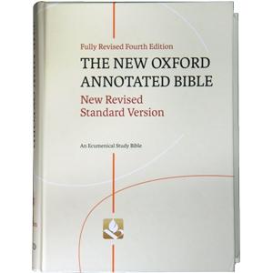 The New Oxford Annotated Bible, white cover