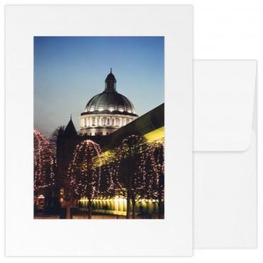 Cards: TMC CS Plaza w/ Lit Trees Card- (Pack of 3)