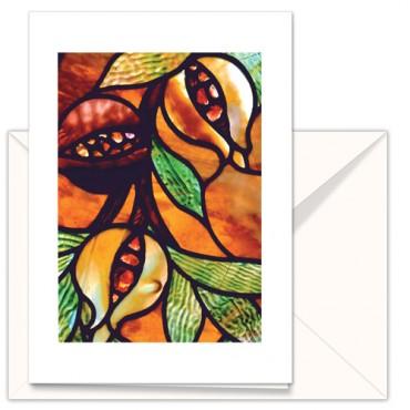 Cards: TMC Orig Stained glass Pomegranate (pack of 3)