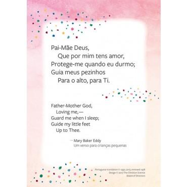 Card: Cartão para Crianças Pequenas - Prayer for little children note card and envelope (Portuguese)