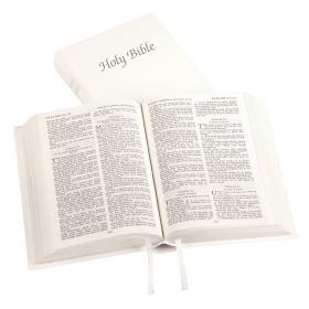 White leather King James Version Bible